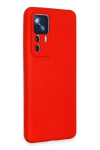 Xiaomi Mi 12T Pro Kılıf Nano içi Kadife Silikon - Kırmızı