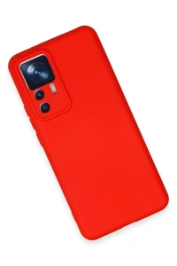 Xiaomi Mi 12T Pro Kılıf Nano içi Kadife Silikon - Kırmızı