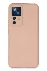 Xiaomi Mi 12T Pro Kılıf Nano içi Kadife Silikon - Pudra