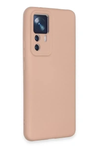 Xiaomi Mi 12T Pro Kılıf Nano içi Kadife Silikon - Pudra