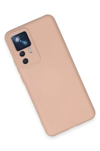 Xiaomi Mi 12T Pro Kılıf Nano içi Kadife Silikon - Pudra