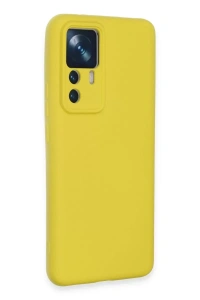 Xiaomi Mi 12T Pro Kılıf Nano içi Kadife Silikon - Sarı