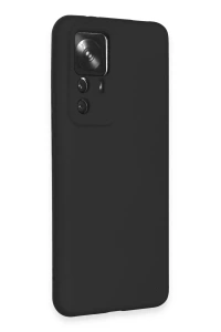 Xiaomi Mi 12T Pro Kılıf Nano içi Kadife Silikon - Siyah