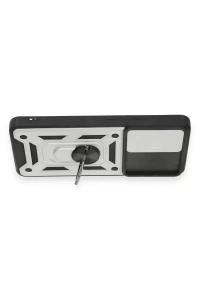 Xiaomi Mi 12T Pro Kılıf Pars Lens Yüzüklü Silikon - Gümüş