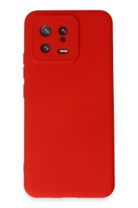 Xiaomi Mi 13 Kılıf Nano içi Kadife Silikon - Kırmızı