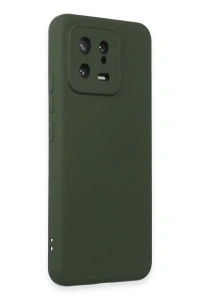 Xiaomi Mi 13 Kılıf Nano içi Kadife Silikon - Koyu Yeşil