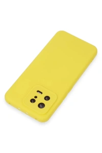 Xiaomi Mi 13 Kılıf Nano içi Kadife Silikon - Sarı