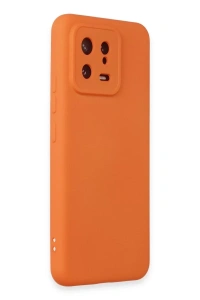Xiaomi Mi 13 Kılıf Nano içi Kadife Silikon - Turuncu