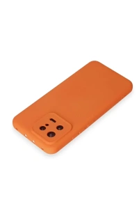 Xiaomi Mi 13 Kılıf Nano içi Kadife Silikon - Turuncu