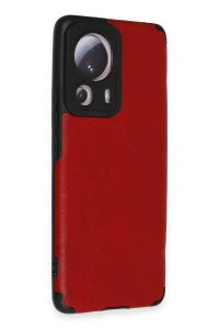 Xiaomi Mi 13 Lite Kılıf Loop Deri Silikon - Kırmızı