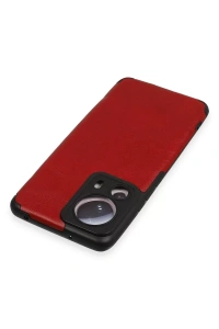 Xiaomi Mi 13 Lite Kılıf Loop Deri Silikon - Kırmızı