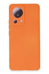 Xiaomi Mi 13 Lite Kılıf Nano içi Kadife Silikon - Turuncu