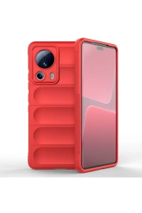 Xiaomi Mi 13 Lite Kılıf Optimum Silikon - Kırmızı
