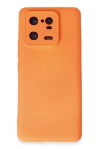 Xiaomi Mi 13 Pro Kılıf Nano içi Kadife Silikon - Turuncu