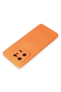 Xiaomi Mi 13 Pro Kılıf Nano içi Kadife Silikon - Turuncu