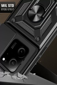 Xiaomi Mi 13T Pro Kılıf Pars Lens Yüzüklü Silikon - Yeşil