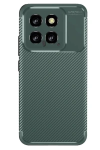 Xiaomi Mi 14T Kılıf Auto Focus Karbon Kapak - Koyu Yeşil