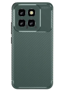 Xiaomi Mi 14T Kılıf Auto Focus Karbon Kapak - Koyu Yeşil