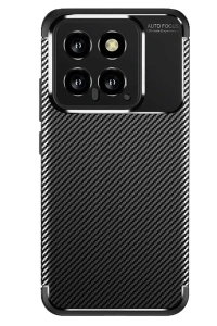 Xiaomi Mi 14T Kılıf Auto Focus Karbon Kapak - Siyah