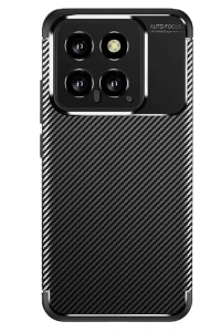 Xiaomi Mi 14T Kılıf Auto Focus Karbon Kapak - Siyah