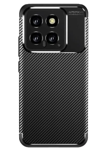 Xiaomi Mi 14T Kılıf Auto Focus Karbon Kapak - Siyah