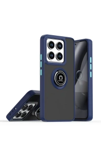 Xiaomi Mi 14T Montreal Yüzüklü Silikon Kapak - Lacivert