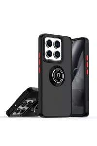 Xiaomi Mi 14T Montreal Yüzüklü Silikon Kapak - Siyah