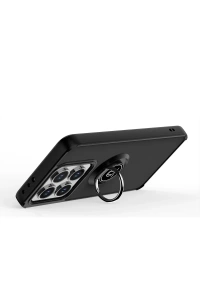 Xiaomi Mi 14T Montreal Yüzüklü Silikon Kapak - Siyah