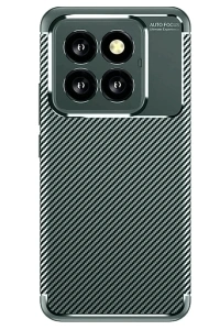 Xiaomi Mi 14T Pro Kılıf Auto Focus Karbon Kapak - Koyu Yeşil