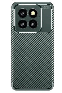 Xiaomi Mi 14T Pro Kılıf Auto Focus Karbon Kapak - Koyu Yeşil