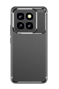 Xiaomi Mi 14T Pro Kılıf Auto Focus Karbon Kapak - Siyah