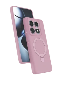 Xiaomi Mi 14T Pro Regal Magsafe Standlı Kapak - Açık Pembe