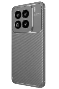 Xiaomi Mi 15 Pro Kılıf Auto Focus Karbon Kapak - Gri