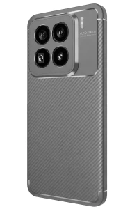 Xiaomi Mi 15 Pro Kılıf Auto Focus Karbon Kapak - Gri