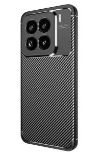 Xiaomi Mi 15 Pro Kılıf Auto Focus Karbon Kapak - Siyah