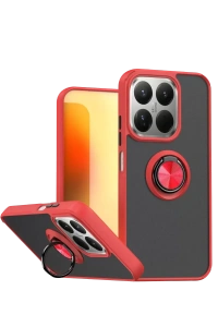 Xiaomi Mi 15T Montreal Yüzüklü Silikon Kapak - Kırmızı