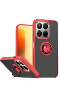 Xiaomi Mi 15T Montreal Yüzüklü Silikon Kapak - Kırmızı