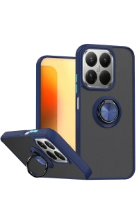 Xiaomi Mi 15T Montreal Yüzüklü Silikon Kapak - Lacivert