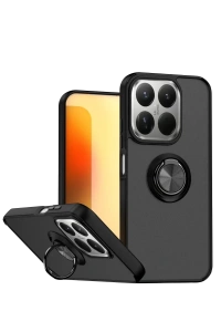 Xiaomi Mi 15T Montreal Yüzüklü Silikon Kapak - Siyah