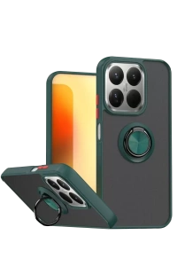 Xiaomi Mi 15T Montreal Yüzüklü Silikon Kapak - Yeşil