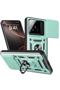Xiaomi Mi 15T Pars Lens Yüzüklü Silikon - Yeşil