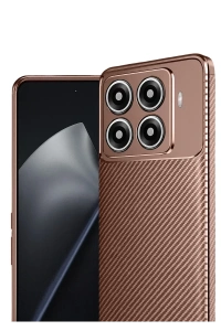 Xiaomi Mi 15T Pro Auto Focus Karbon Kapak - Kahverengi