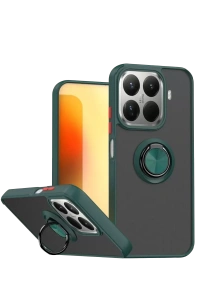 Xiaomi Mi 15T Pro Montreal Yüzüklü Silikon Kapak - Yeşil