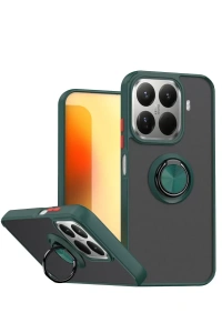 Xiaomi Mi 15T Pro Montreal Yüzüklü Silikon Kapak - Yeşil