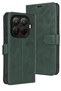 Xiaomi Mi 15T Pro Trend S Plus Kapaklı Kılıf - Yeşil