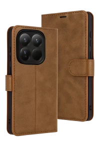 Xiaomi Mi 15T Trend S Plus Kapaklı Kılıf - Taba