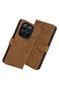 Xiaomi Mi 15T Trend S Plus Kapaklı Kılıf - Taba