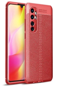 Xiaomi Mi Note 10 Lite Kılıf Auto Focus Kapak - Kırmızı
