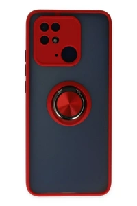 Xiaomi Poco C40 Kılıf Montreal Yüzüklü Silikon Kapak - Kırmızı