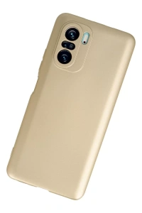 Xiaomi Poco F3 Kılıf First Silikon - Gold